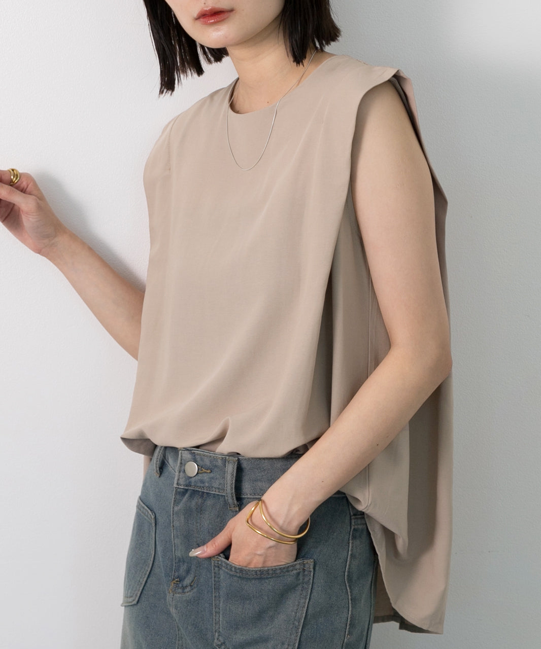 Adthie ad thie 【2024SS New Collection】 French Sleeve Blouse