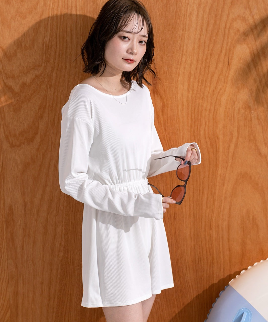 Adthie ad thie 【2024SS New Arrival】 Rib Material Rush Guard All-in-One 【Non-Returnable Item】