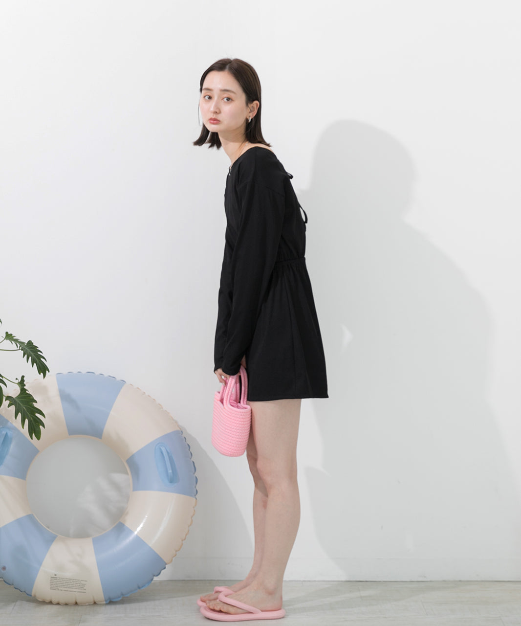 Adthie ad thie 【2024SS New Arrival】 Rib Material Rush Guard All-in-One 【Non-Returnable Item】
