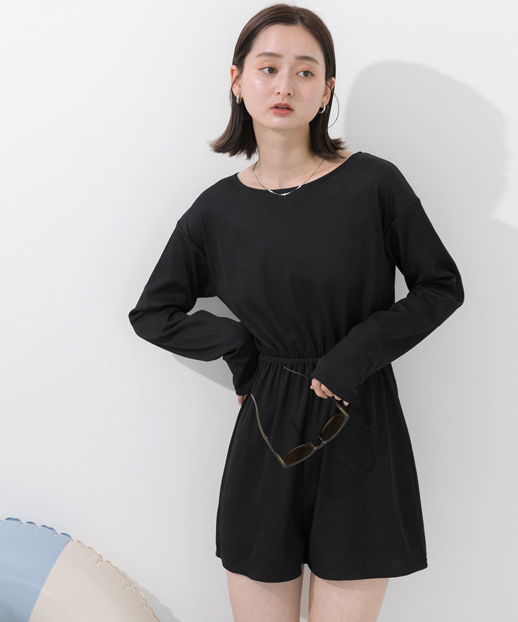 Adthie ad thie 【2024SS New Arrival】 Rib Material Rush Guard All-in-One 【Non-Returnable Item】