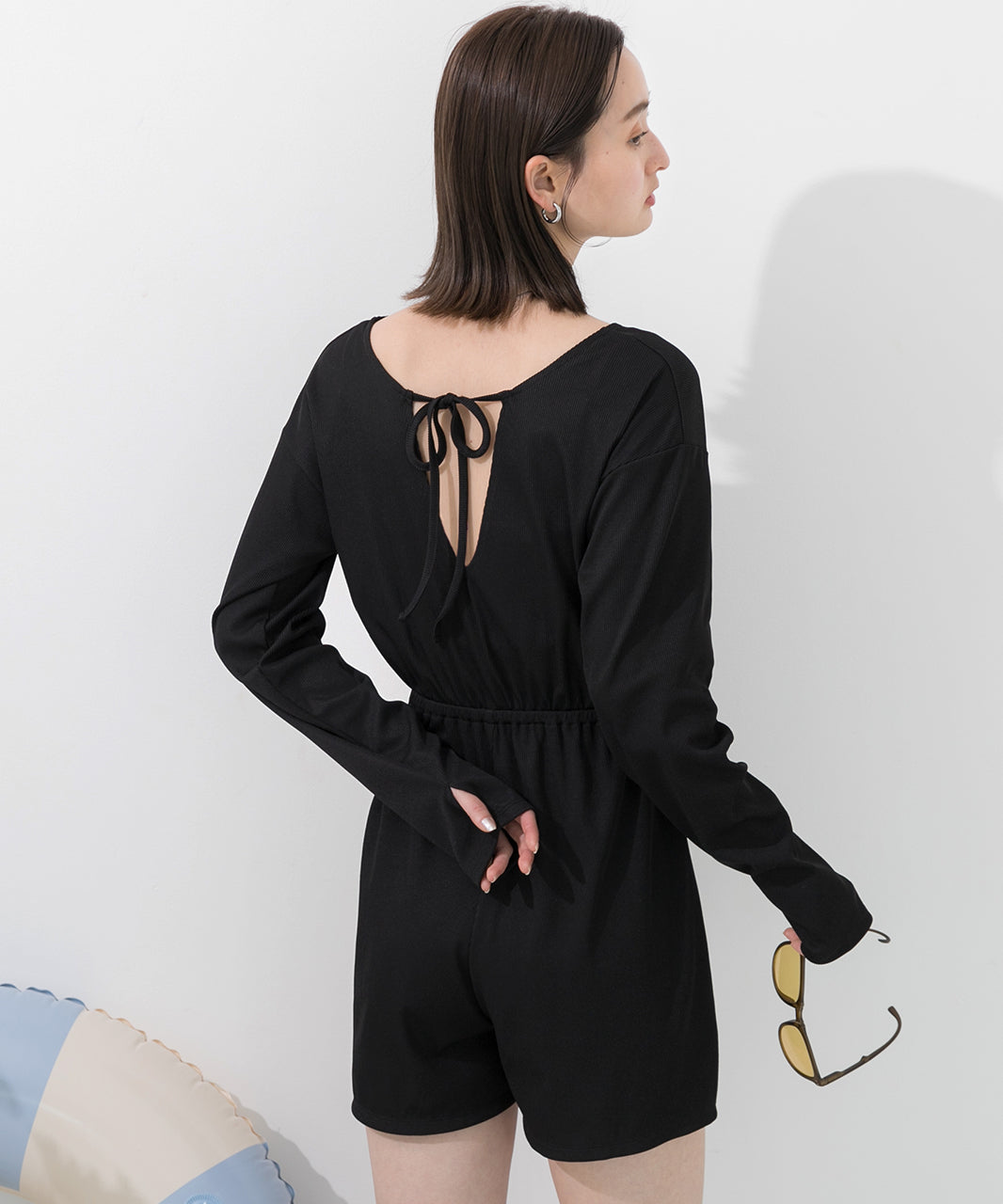 Adthie ad thie 【2024SS New Arrival】 Rib Material Rush Guard All-in-One 【Non-Returnable Item】
