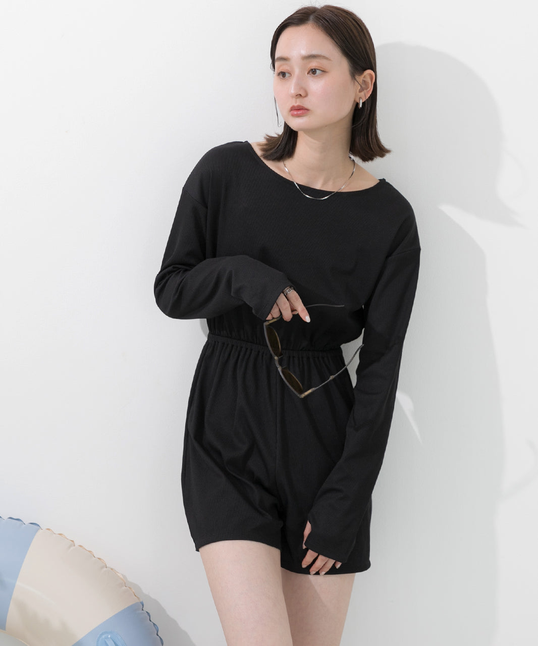 Adthie ad thie 【2024SS New Arrival】 Rib Material Rush Guard All-in-One 【Non-Returnable Item】