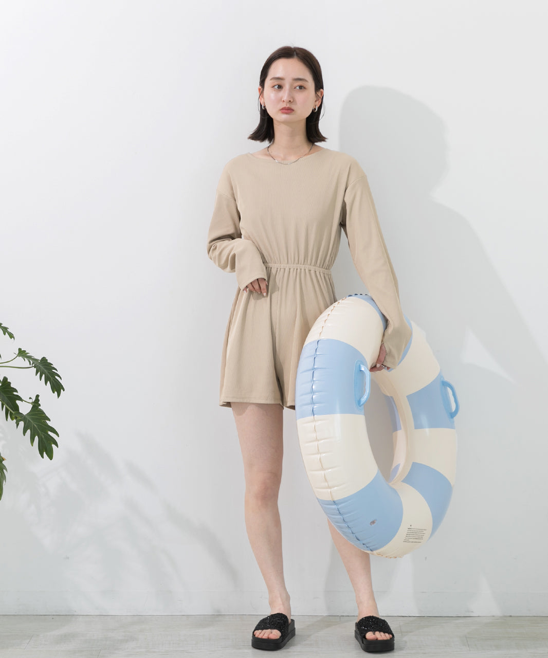 Adthie ad thie 【2024SS New Arrival】 Rib Material Rush Guard All-in-One 【Non-Returnable Item】