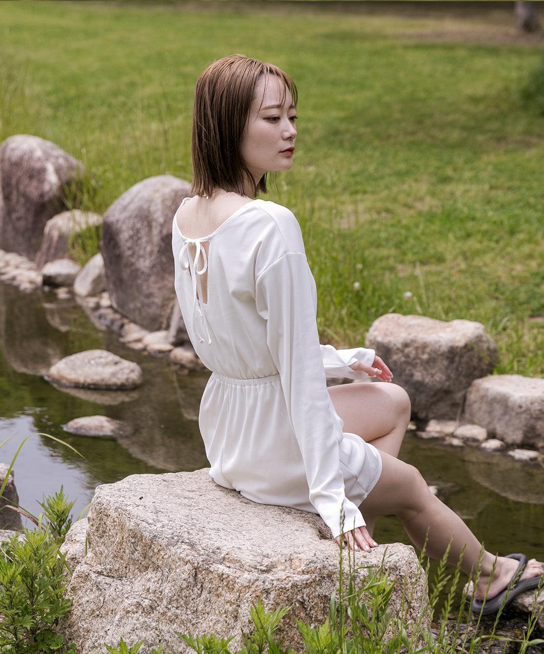 Adthie ad thie 【2024SS New Arrival】 Rib Material Rush Guard All-in-One 【Non-Returnable Item】