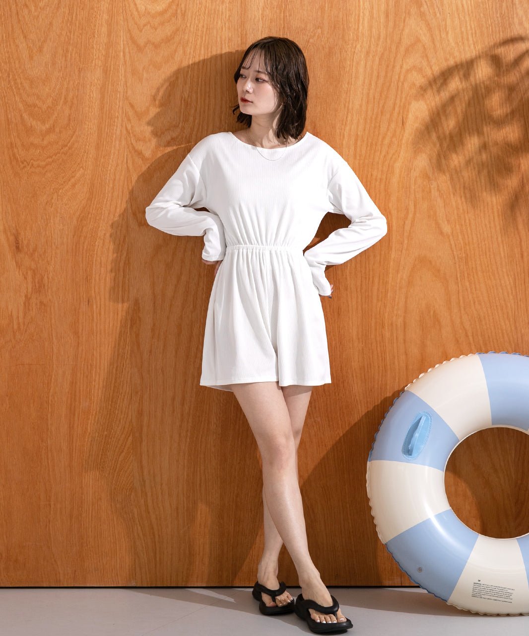 Adthie ad thie 【2024SS New Arrival】 Rib Material Rush Guard All-in-One 【Non-Returnable Item】