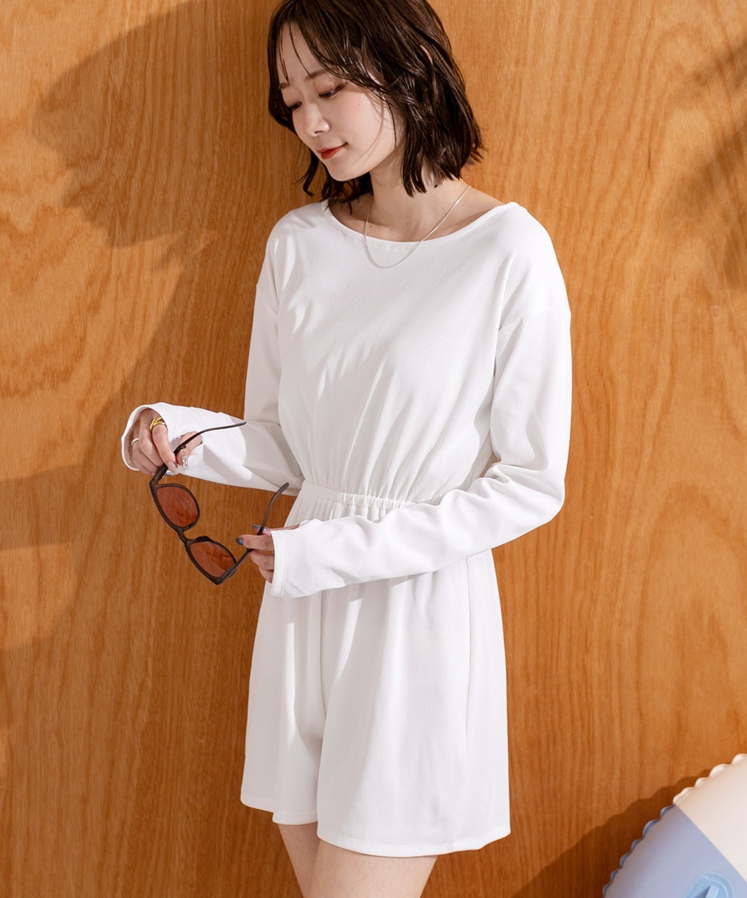 Adthie ad thie 【2024SS New Arrival】 Rib Material Rush Guard All-in-One 【Non-Returnable Item】