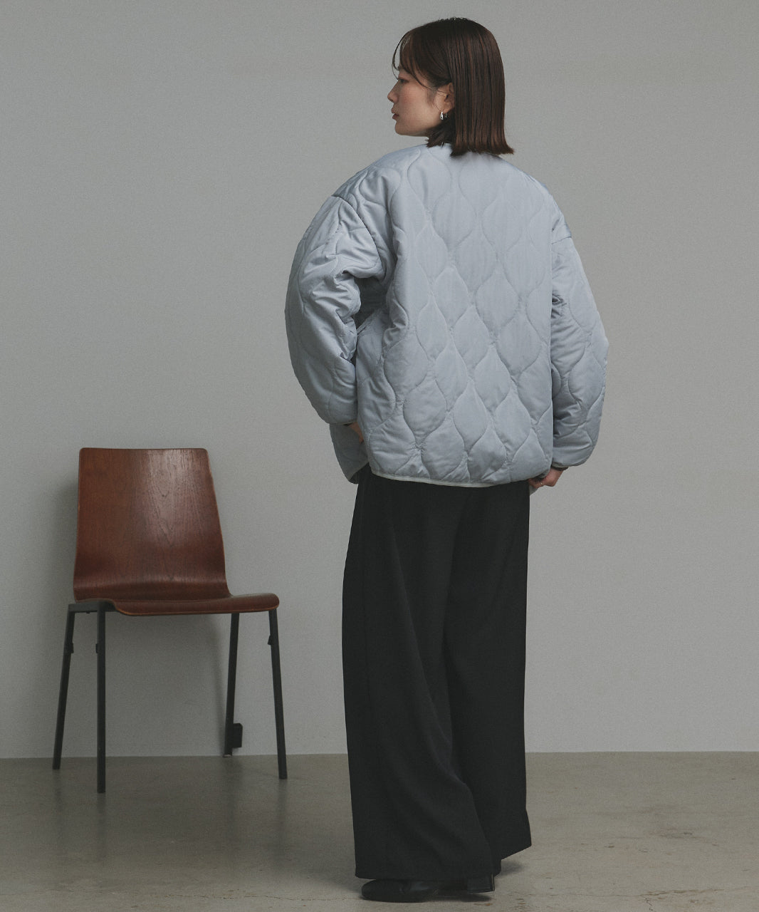 アドティエ ad thie  キルティング 中綿ジャケット （カーキ） カーキ