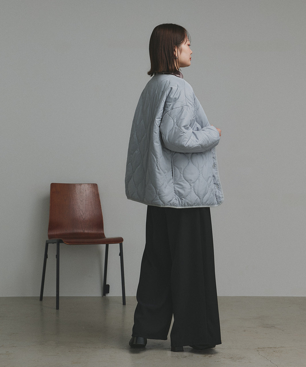 アドティエ ad thie  キルティング 中綿ジャケット （カーキ） カーキ