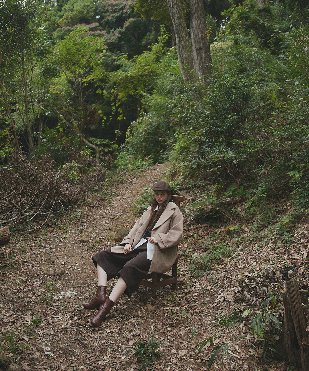 アドティエ ad thie シャギーコクーンミドルコート （グレー） グレー