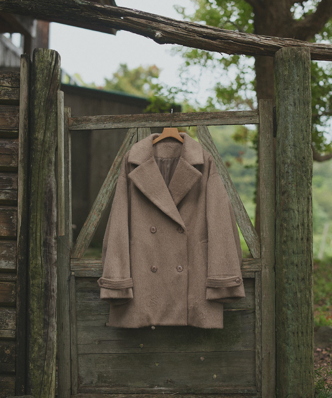 アドティエ ad thie シャギーコクーンミドルコート （グレー） グレー