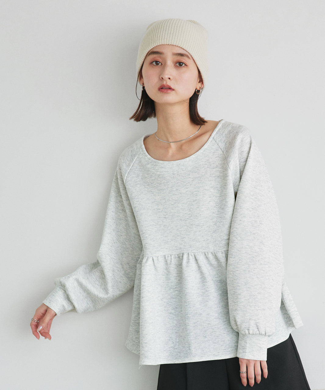 アドティエ ad thie ウエストギャザーポンチプルオーバー