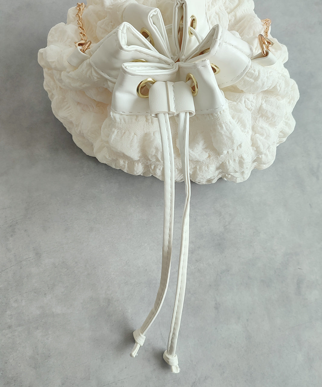 アドティエ ad thie 【2025SS新作】ポップコーンバケットチェーンバッグ （オフホワイト） オフホワイト