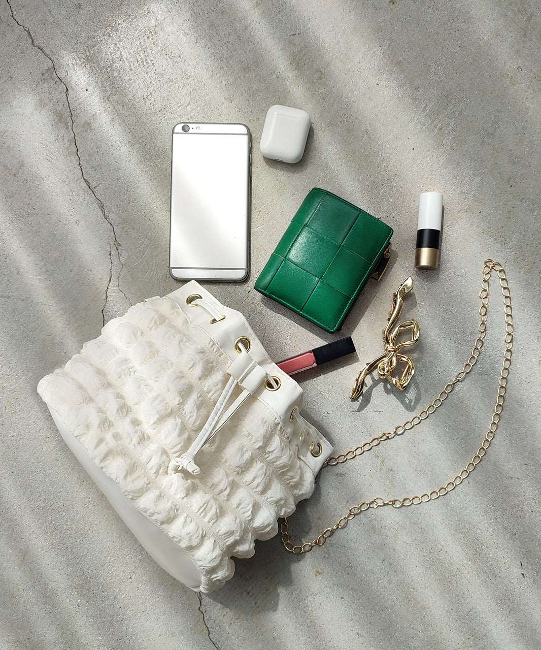 アドティエ ad thie 【2025SS新作】ポップコーンバケットチェーンバッグ （オフホワイト） オフホワイト