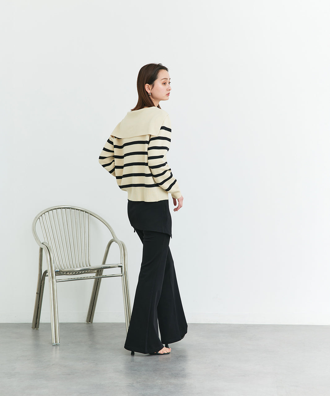 アドティエ ad thie 【2025SS新作】セーラーカラーダブルジップニットカーディガン （OTH3） OTH3