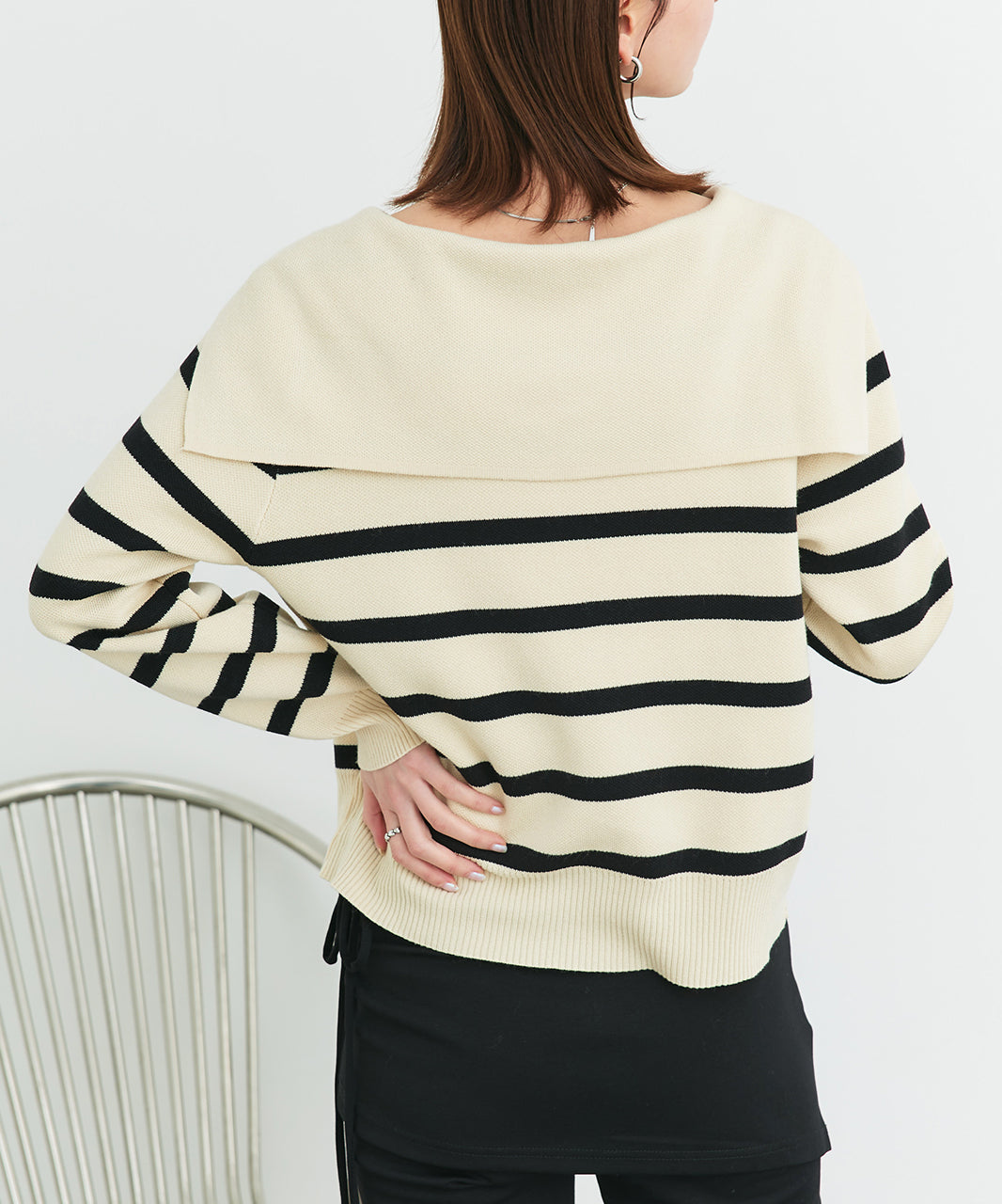 アドティエ ad thie 【2025SS新作】セーラーカラーダブルジップニットカーディガン （OTH3） OTH3