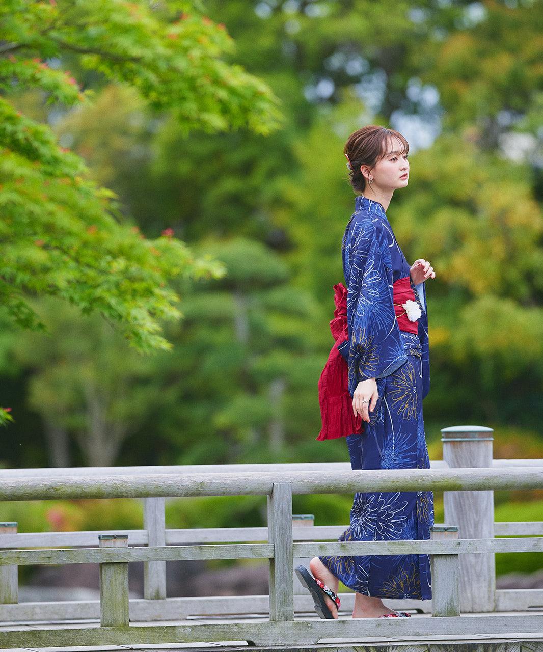 アドティエ ad thie 【2025SS新作】3点セット 花火柄セパレート2WAY浴衣セット （アイボリー） アイボリー