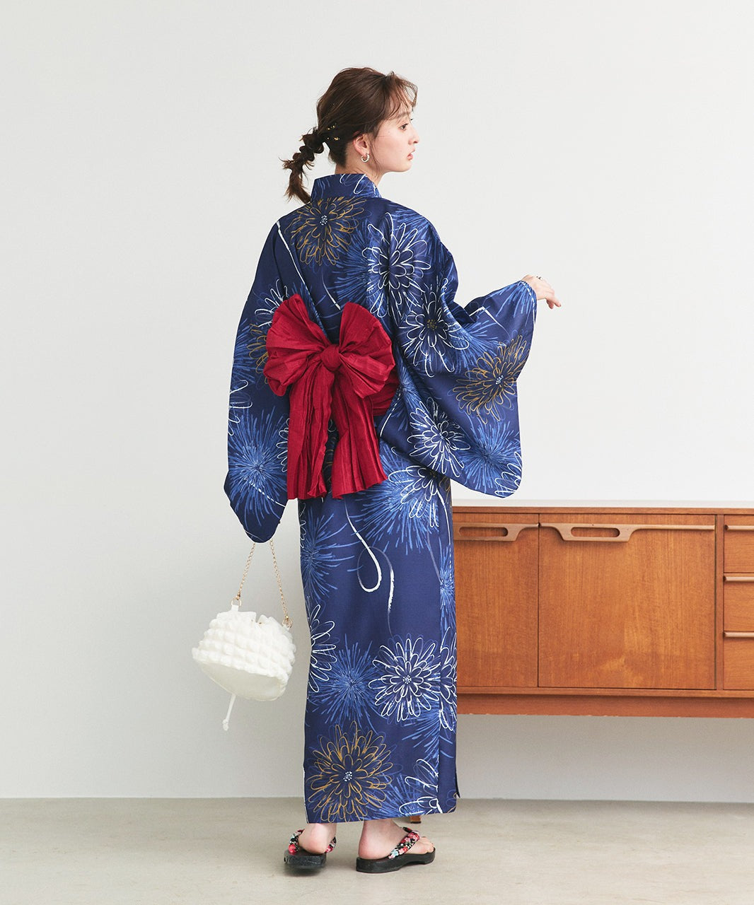 アドティエ ad thie 【2025SS新作】3点セット 花火柄セパレート2WAY浴衣セット （アイボリー） アイボリー