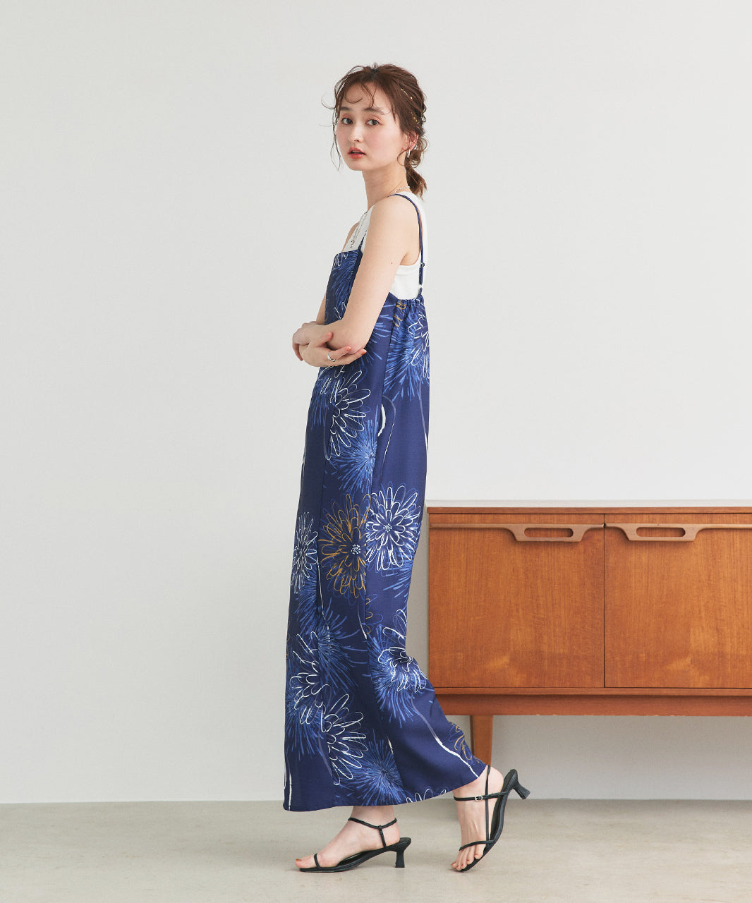 アドティエ ad thie 【2025SS新作】3点セット 花火柄セパレート2WAY浴衣セット （アイボリー） アイボリー