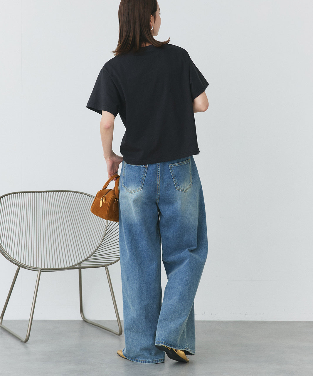 アドティエ ad thie 【2025SS新作】フラワーモチーフコード刺繍Tシャツ （オフホワイト） オフホワイト