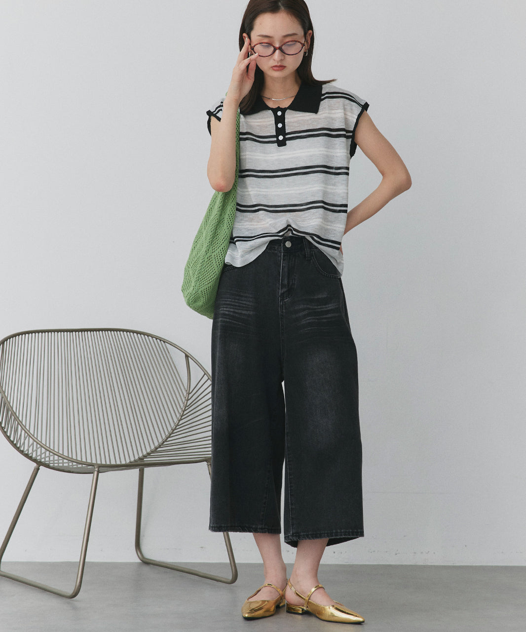 アドティエ ad thie ニットトートバッグ （レッド） レッド
