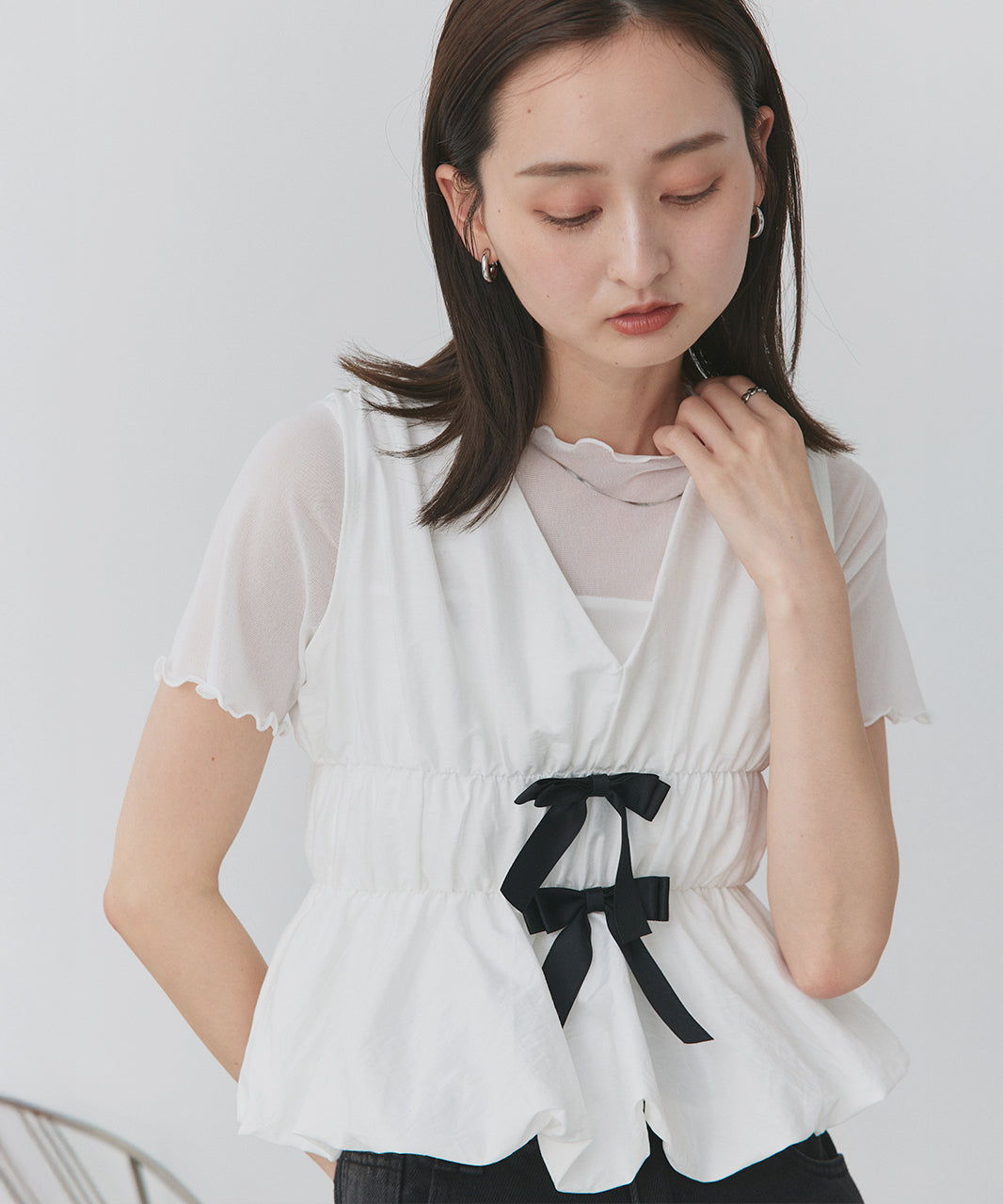 アドティエ ad thie メローカラーT （ライトグリーン） ライトグリーン