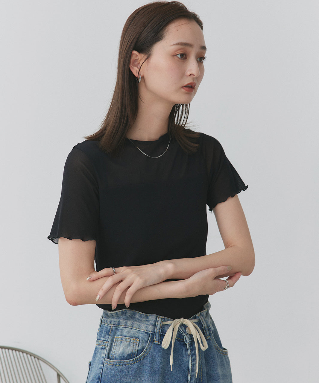 アドティエ ad thie メローカラーT （ライトグリーン） ライトグリーン