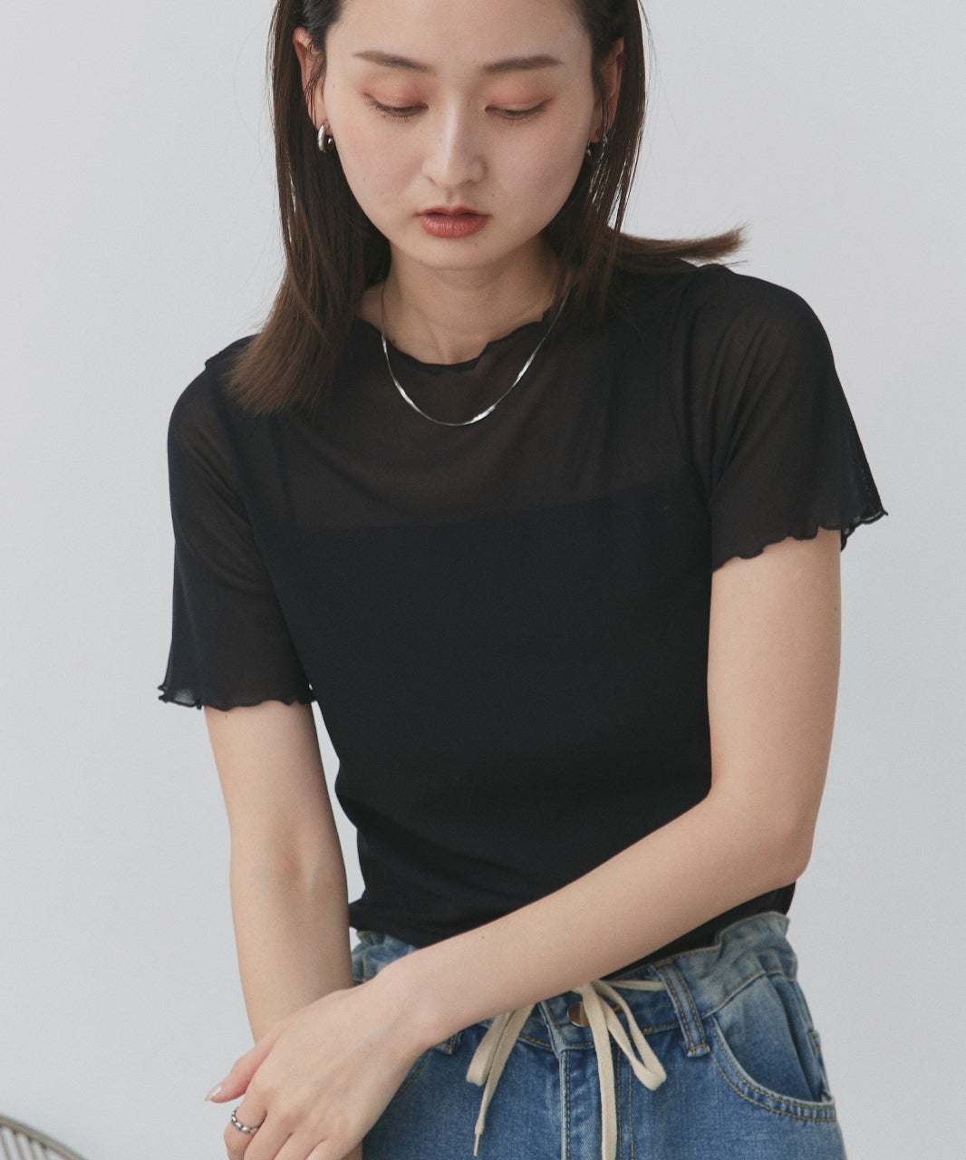 アドティエ ad thie メローカラーT （ブラック） ブラック