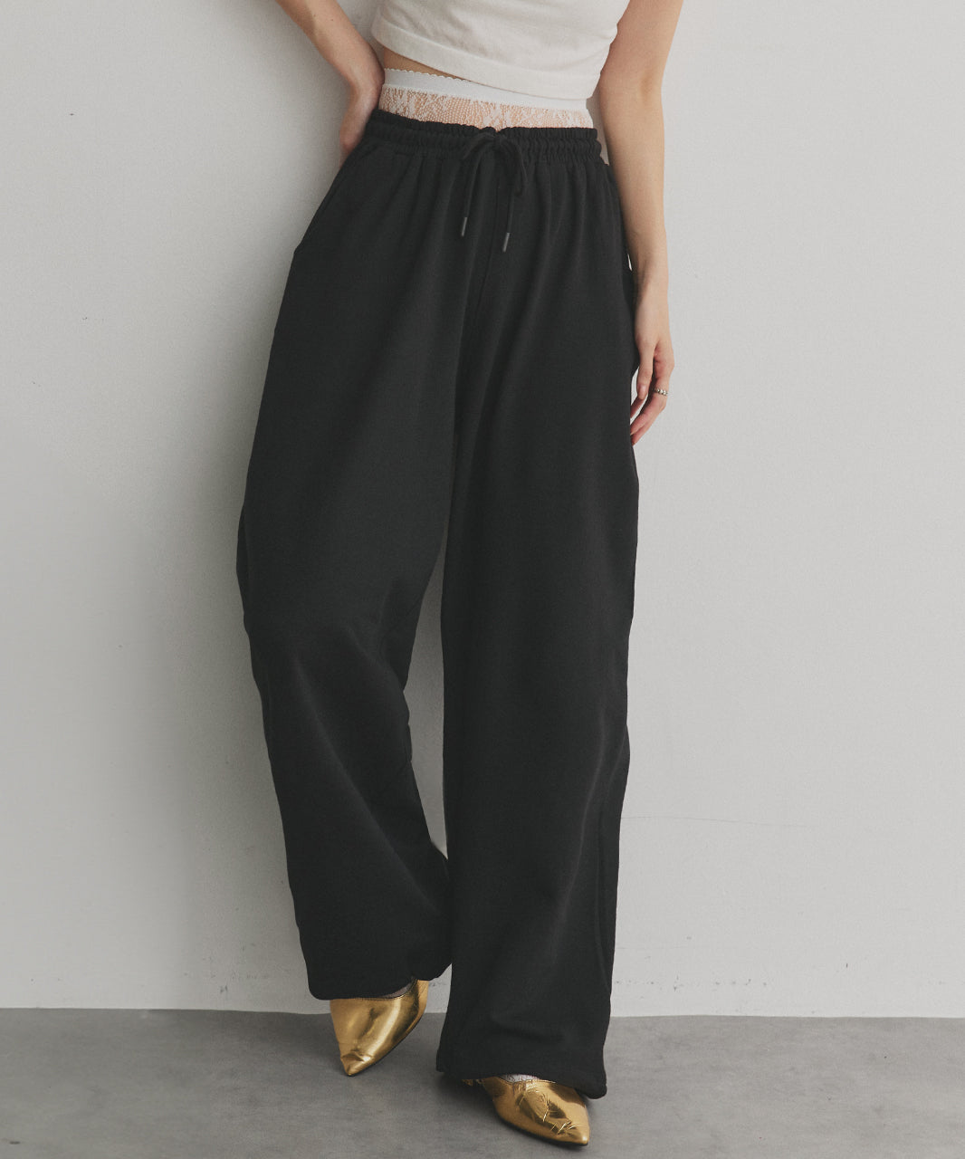 アドティエ ad thie 【2025AW新作】スウェットイージーワイドパンツ （ブラウン） ブラウン