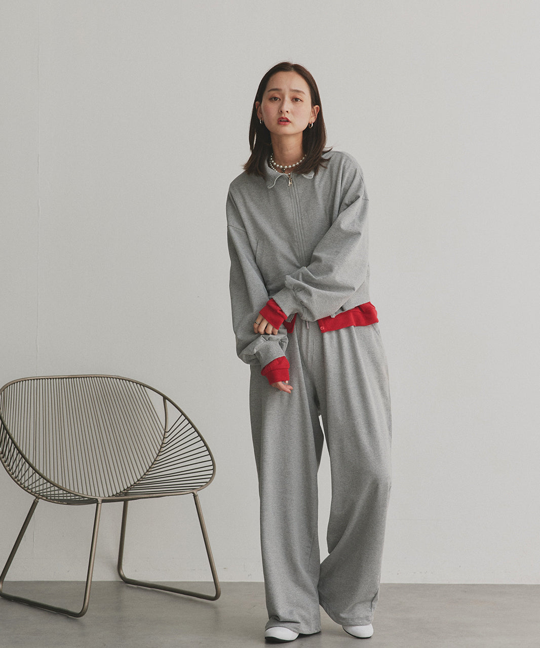 アドティエ ad thie 【2025AW新作】スウェットイージーワイドパンツ （ブラウン） ブラウン