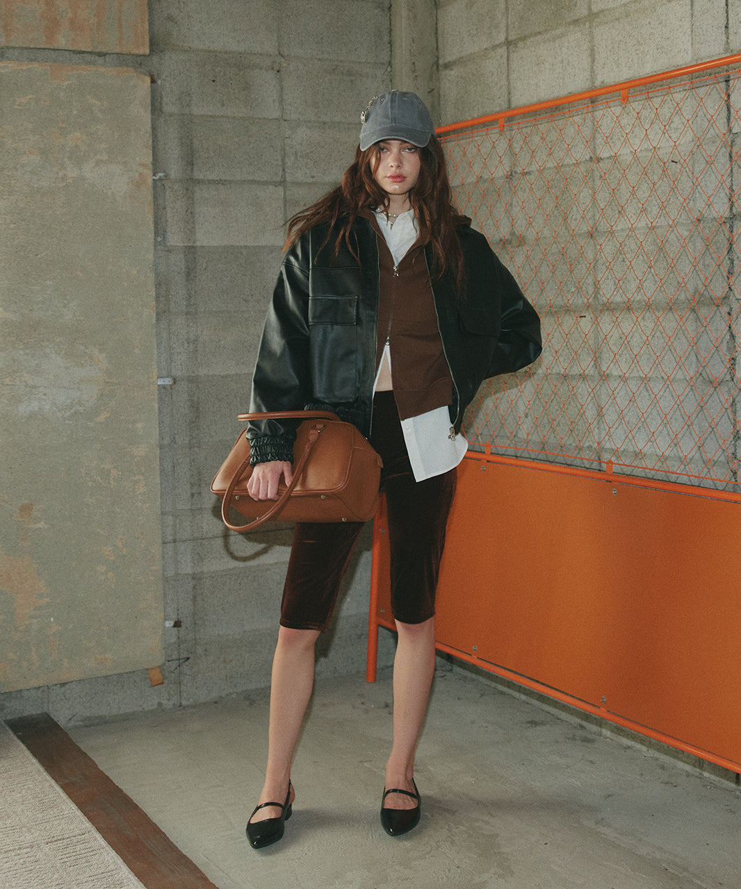 アドティエ ad thie 【2025AW新作】ダブルジップスウェットパーカー （チャコール） チャコール