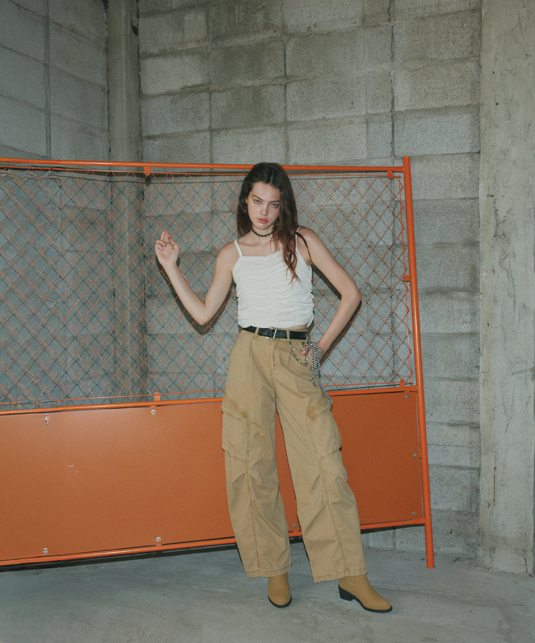 アドティエ ad thie 【2025AW新作】シャーリングベロアキャミソール （ダークブラウン） ダークブラウン