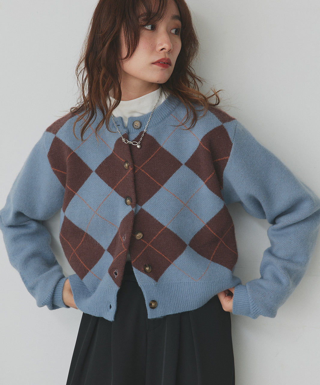 アドティエ ad thie 【2025AW新作】ベロアハイネックトップス （オフホワイト） オフホワイト