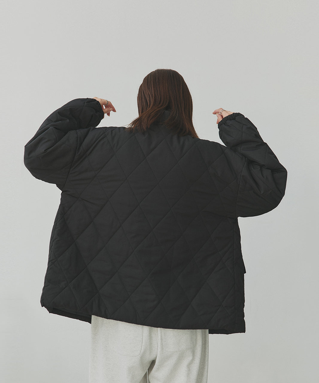 アドティエ ad thie 【2025AW新作】パデッドキルト襟付きジャケット （ライトブルー） ライトブルー