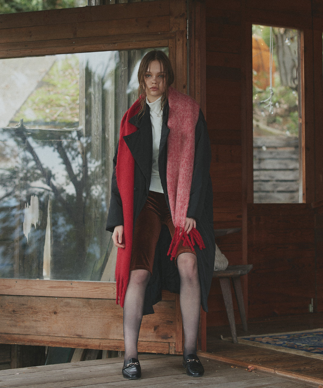 アドティエ ad thie 【2025AW新作】中綿テーラードカラーロングコート （アイボリー） アイボリー