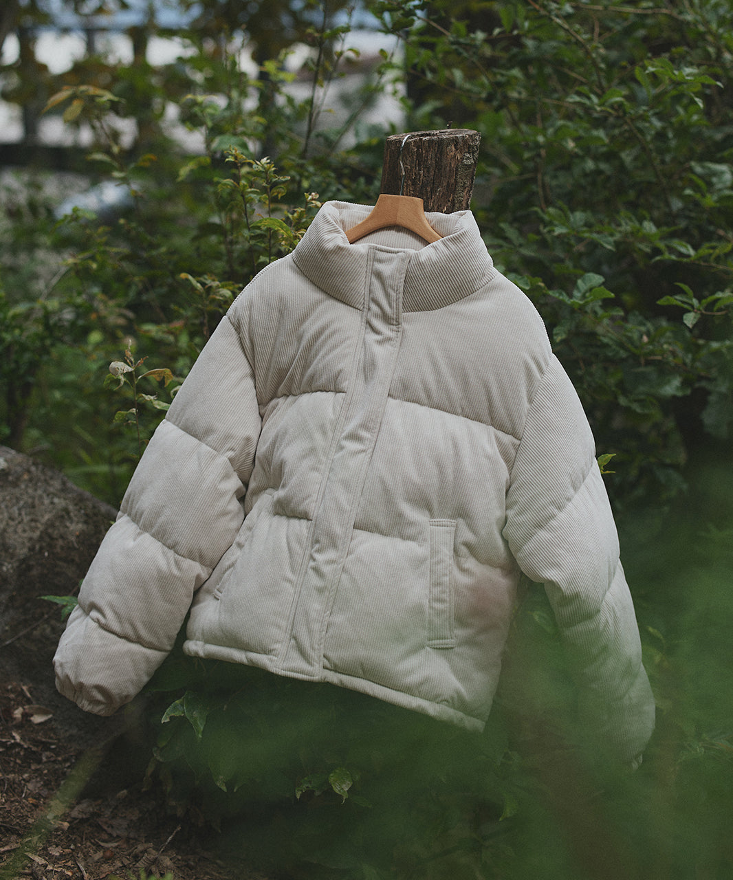 アドティエ ad thie 【2025AW新作】コーデュロイパデットブルゾン （アイボリー） アイボリー