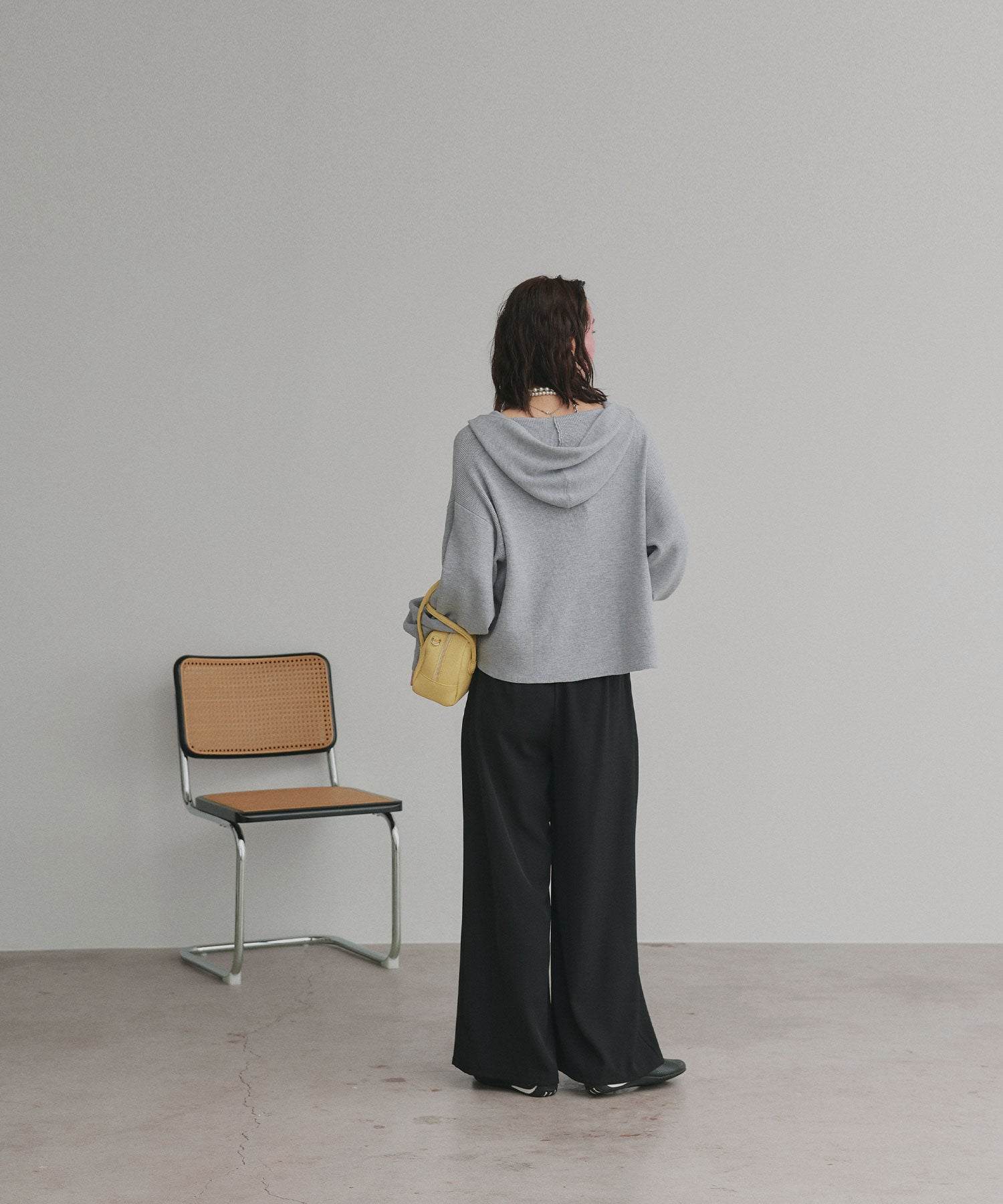 アドティエ ad thie 【2026SS新作】フーディーニットプルオーバー （ブラウン） ブラウン