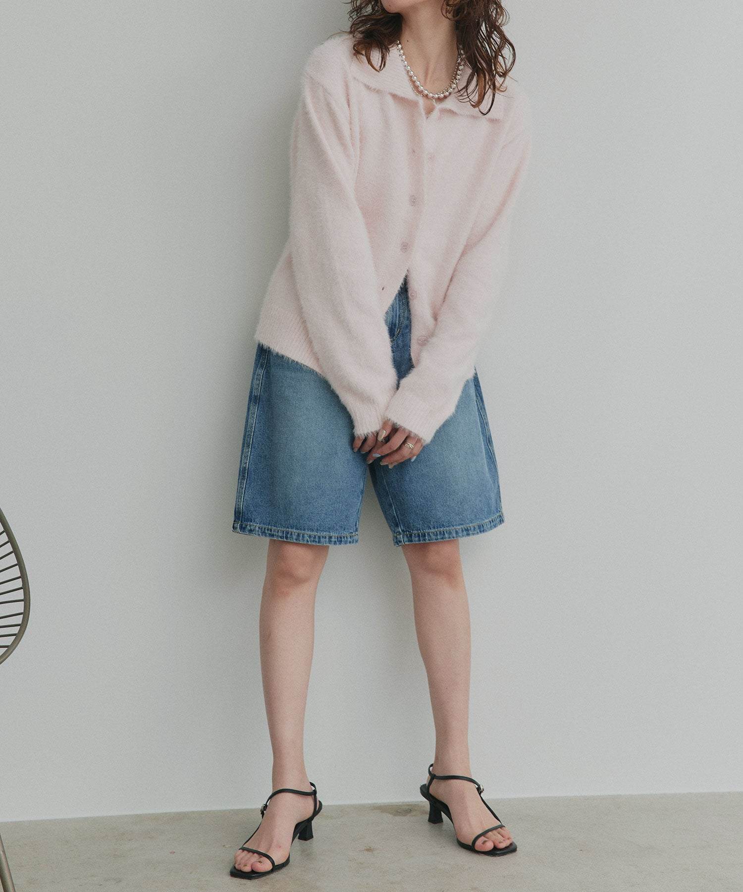 アドティエ ad thie 【2026SS新作】ヴィンテージハーフデニムパンツ （ブルー） ブルー