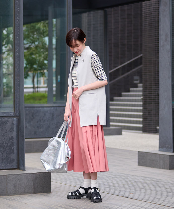 キャラ・オ・クルス CARA O CRUZ 洗えるロングジレ （イエロー） イエロー