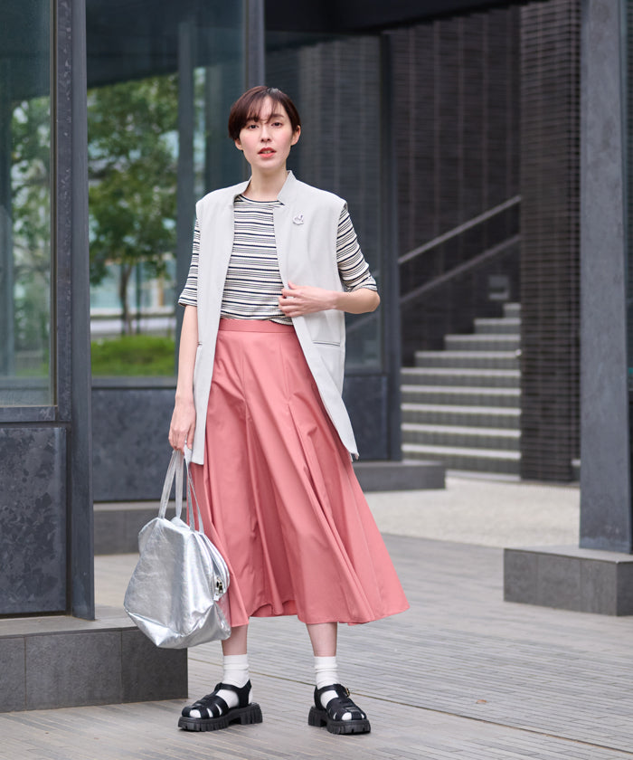 キャラ・オ・クルス CARA O CRUZ 洗えるロングジレ （イエロー） イエロー