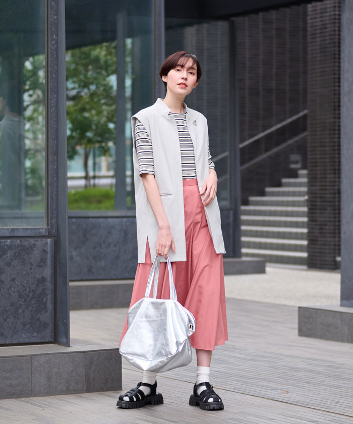 キャラ・オ・クルス CARA O CRUZ 洗えるロングジレ （イエロー） イエロー