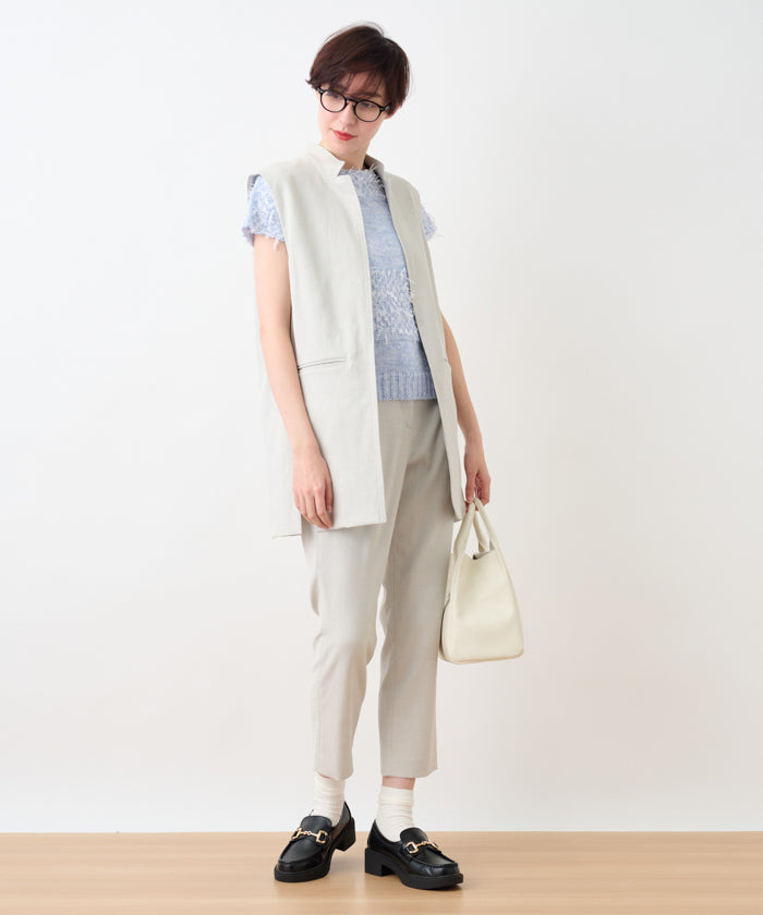 キャラ・オ・クルス CARA O CRUZ 洗えるロングジレ （イエロー） イエロー