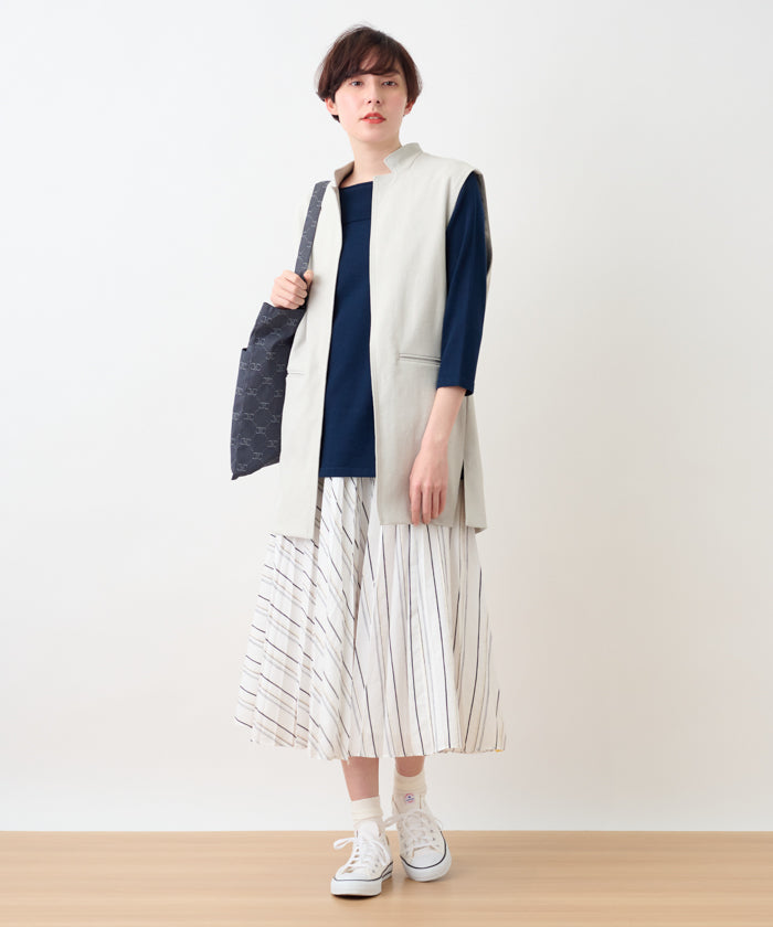 キャラ・オ・クルス CARA O CRUZ 洗えるロングジレ （イエロー） イエロー