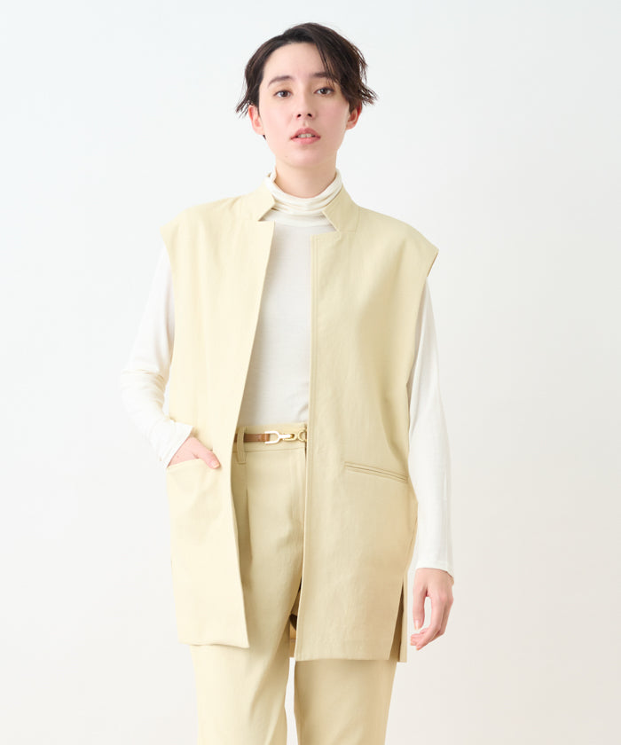 キャラ・オ・クルス CARA O CRUZ 洗えるロングジレ （イエロー） イエロー