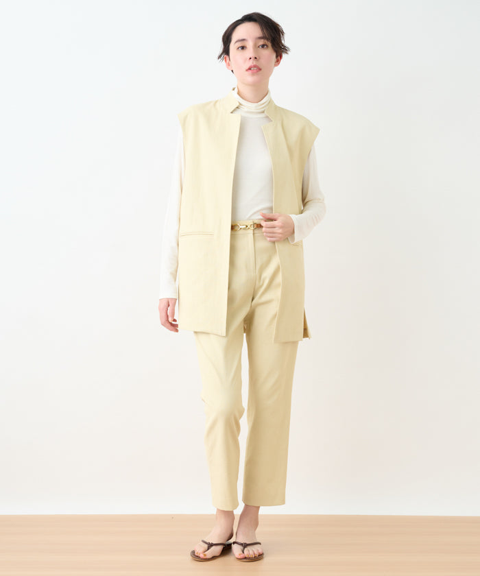 キャラ・オ・クルス CARA O CRUZ 洗えるロングジレ （イエロー） イエロー