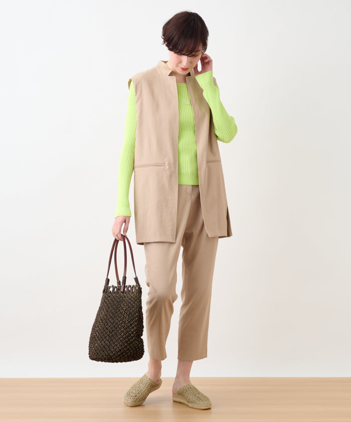 キャラ・オ・クルス CARA O CRUZ 洗えるロングジレ （イエロー） イエロー