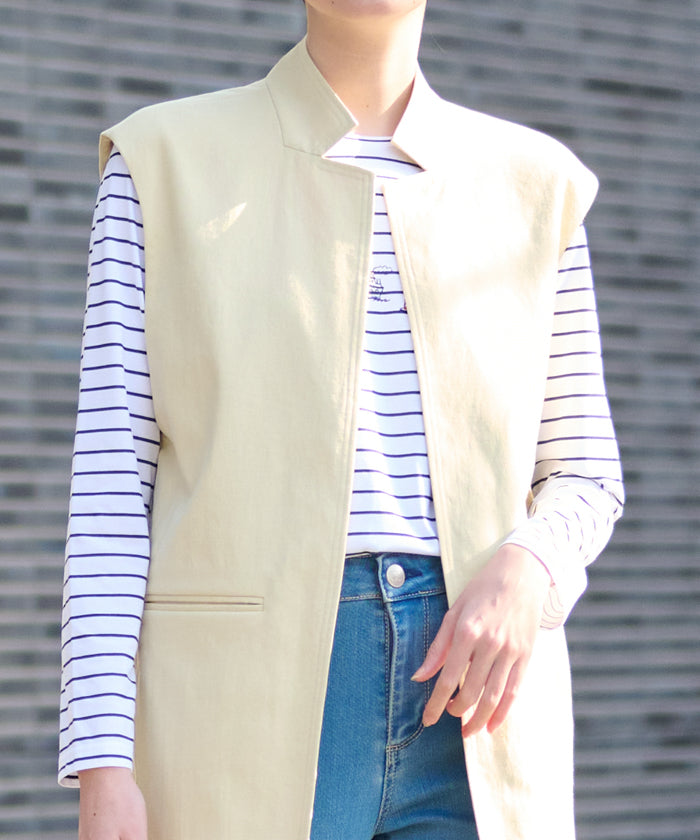 キャラ・オ・クルス CARA O CRUZ 洗えるロングジレ （イエロー） イエロー