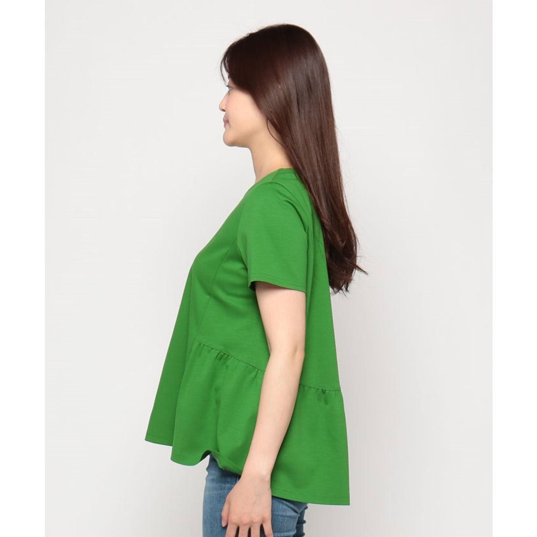 キャラ・オ・クルス CARA O CRUZ 洗える ペプラム切替Tシャツ （オレンジ系） オレンジ系