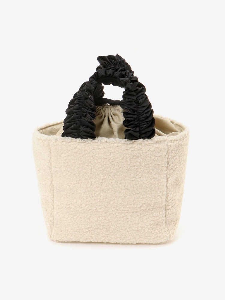 le.coeur blanc フリルハンドルボアトート