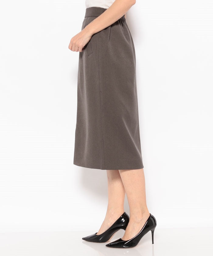 ルクールブラン le.coeur blanc 【le.coeur blanc/ルクールブラン】ウールライクイージータイトスカート （D/ブラウン） D/ブラウン