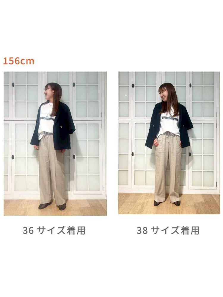 ルクールブラン le.coeur blanc アサレチックイージーワイドパンツ （ブルー） ブルー